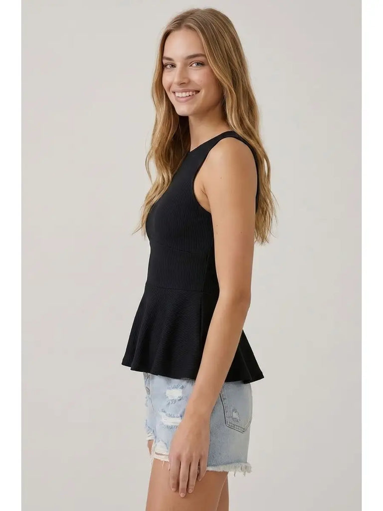 Corset Line Ribbed Top