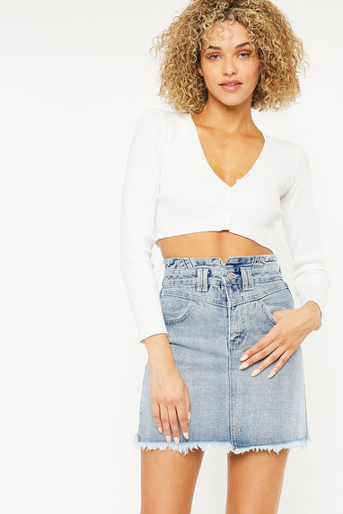 Mel High Waist Denim Skirt