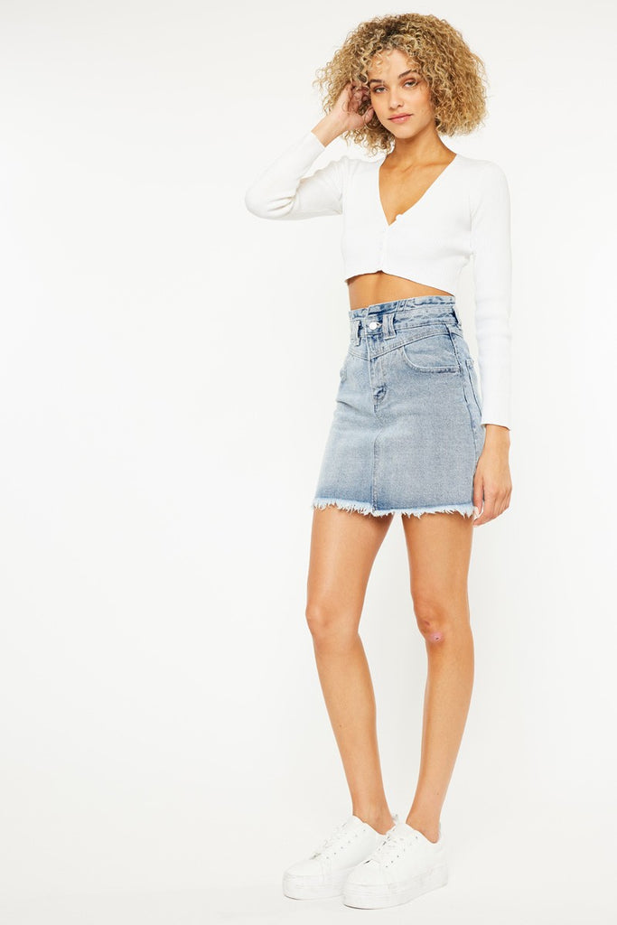 Mel High Waist Denim Skirt