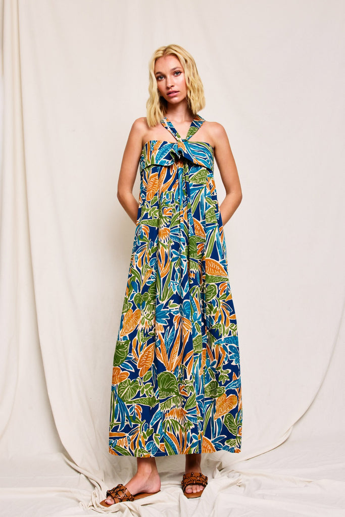 Havana Halter Neck Maxi Dress
