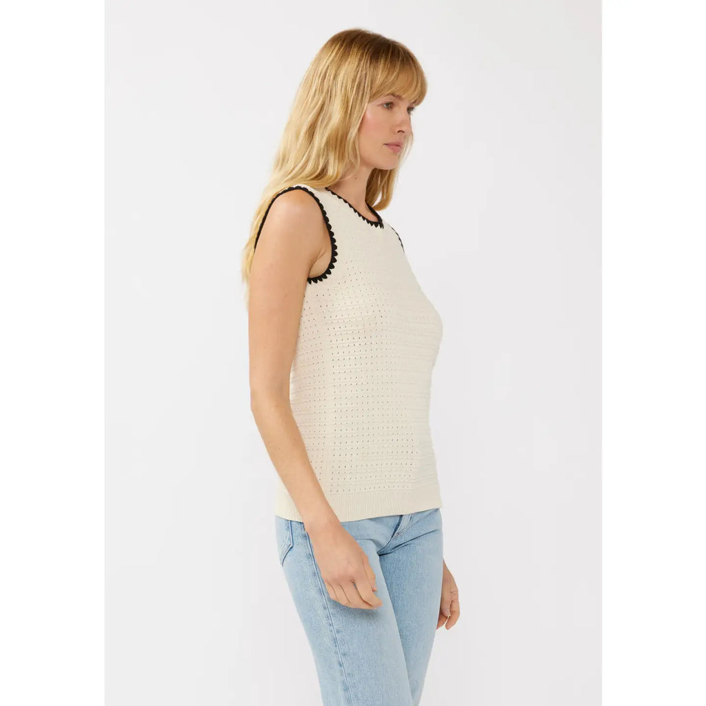 Chain Link Crewneck Tank Sweater