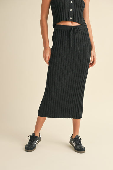 James Ribbed Skirt