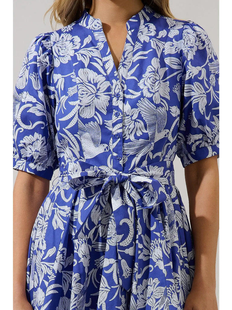 Viry Floral Wenda Pleated Mini Dress
