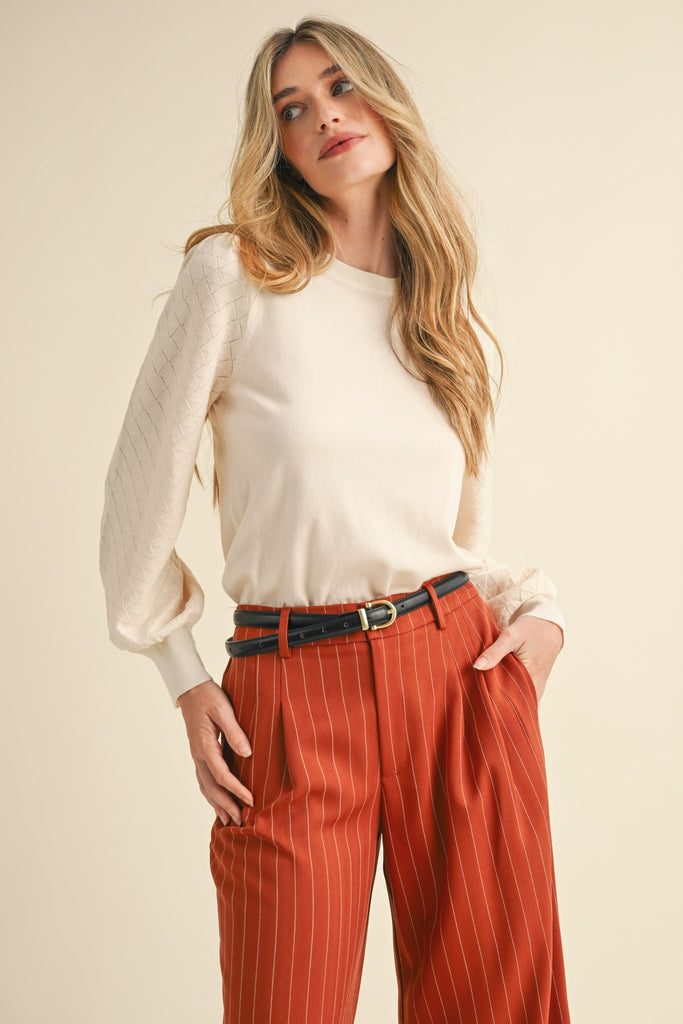 Lightweight Contrast Sweater