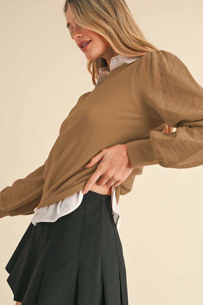 Lightweight Contrast Sweater