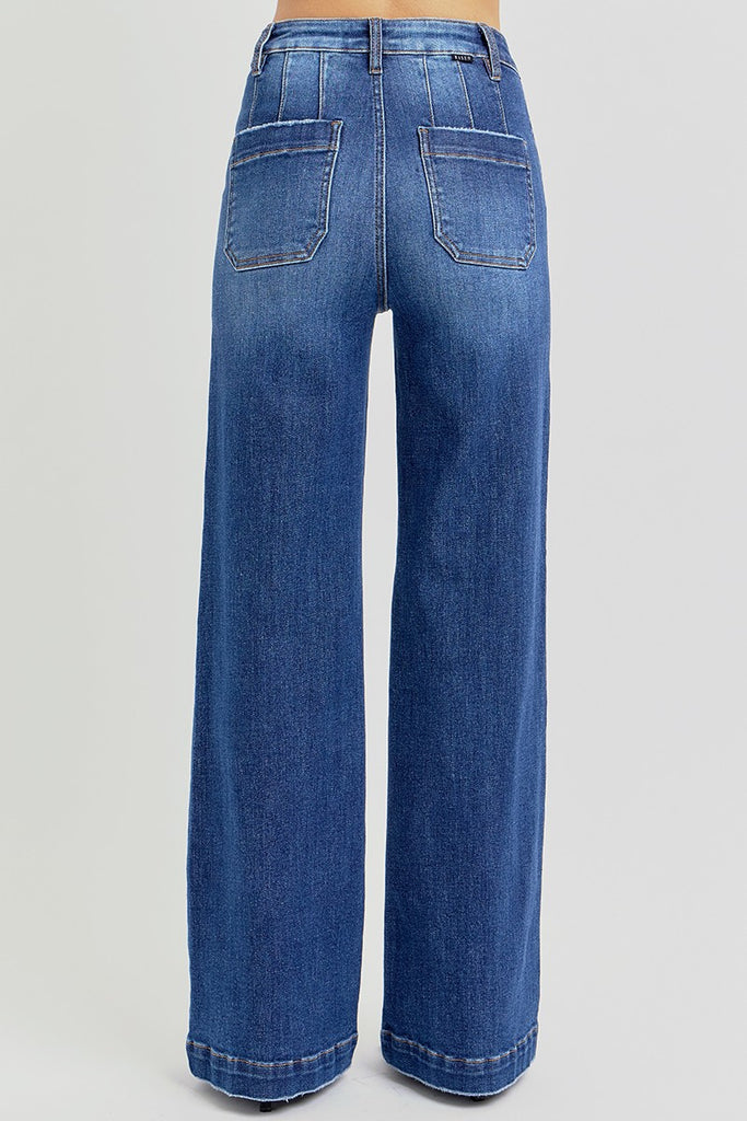 Risen Slanted Pocket Jeans