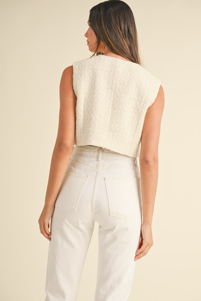 Tweed Cropped Vest
