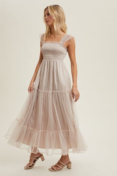 Amber Organza Midi Dress