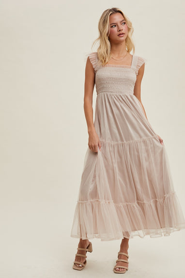 Amber Organza Midi Dress