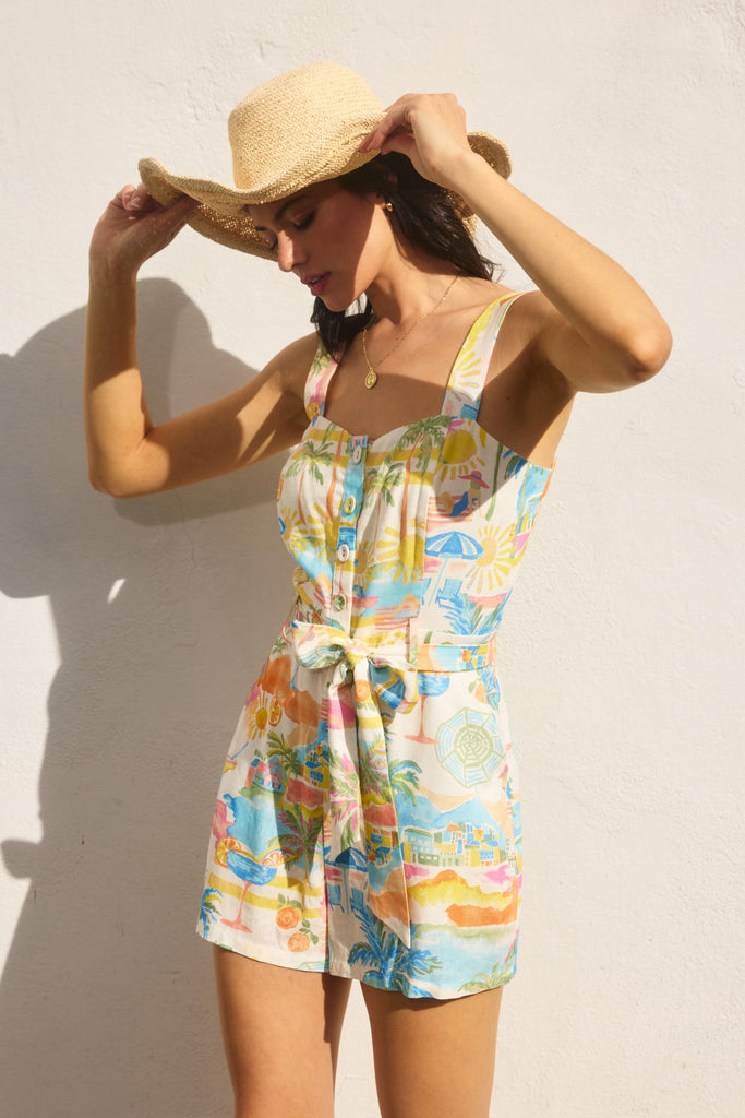 Summer Somewhere Button Down Romper