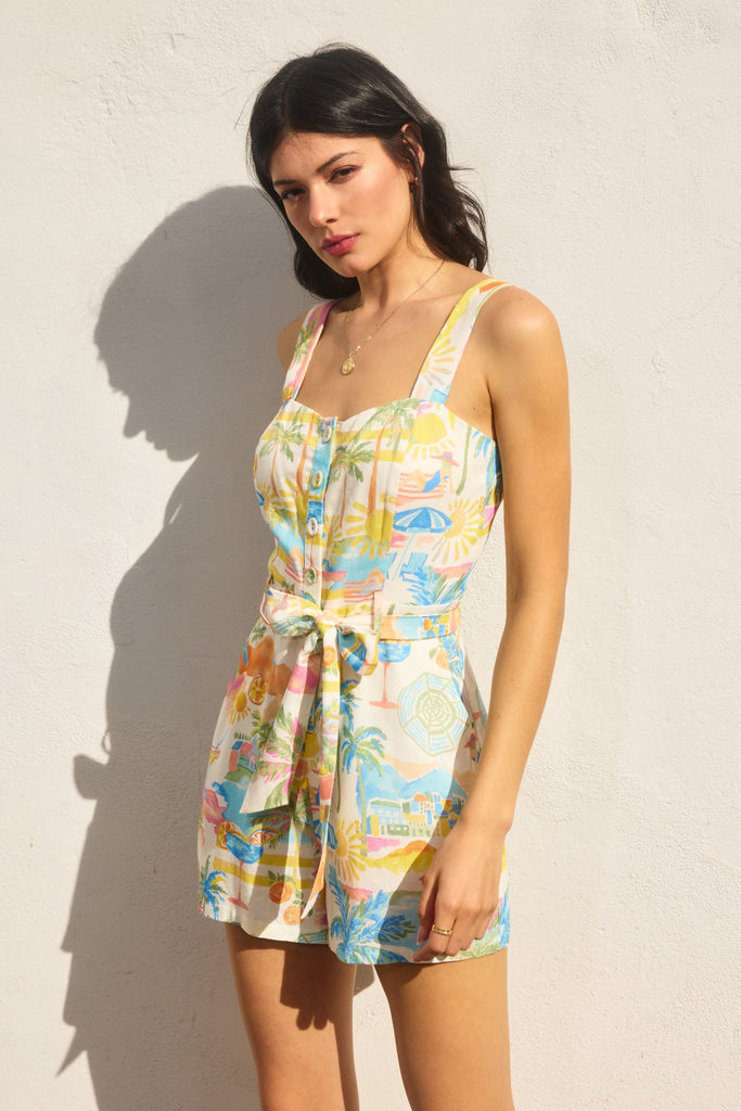 Summer Somewhere Button Down Romper