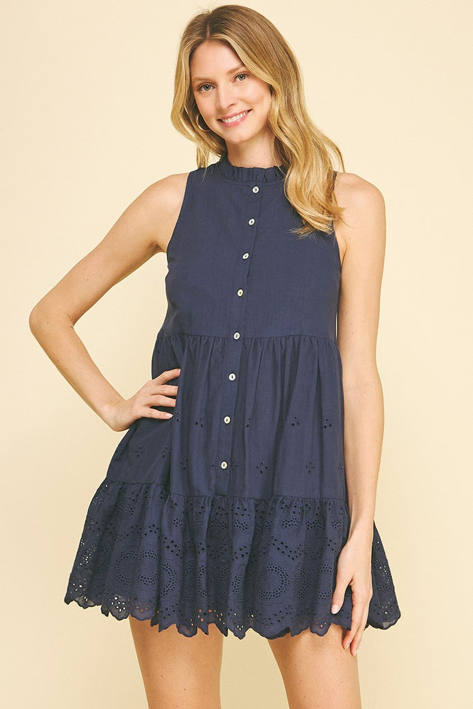 Navy Lady Mini Dress