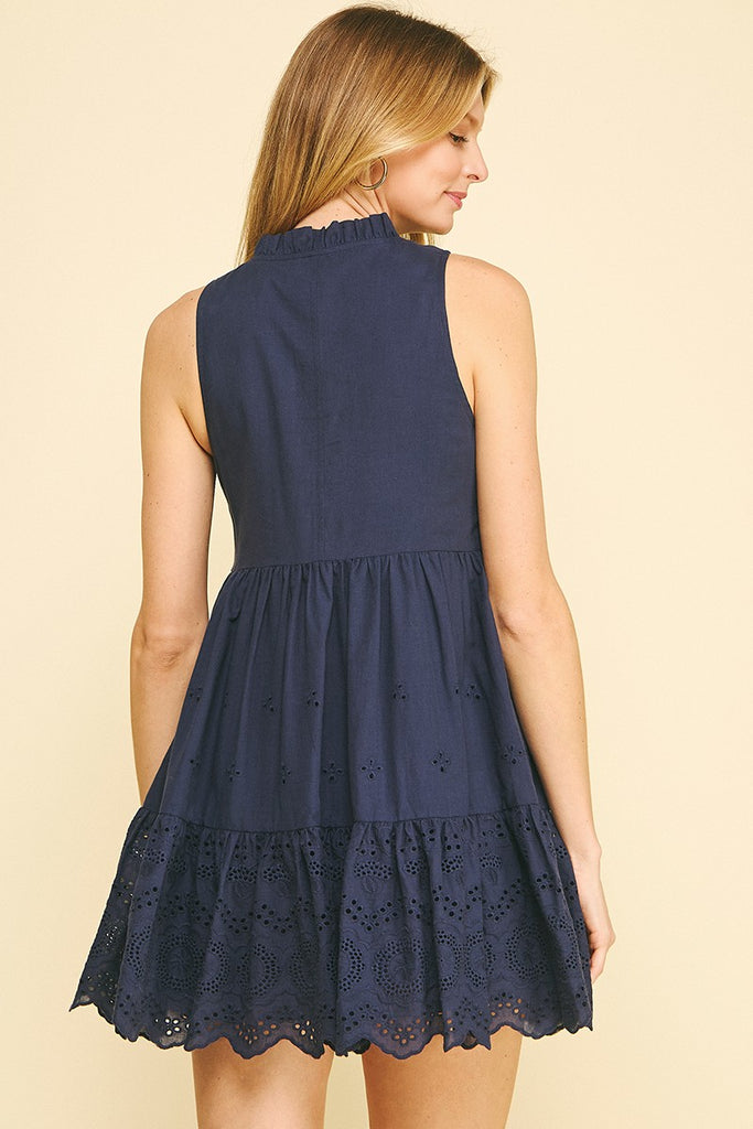 Navy Lady Mini Dress