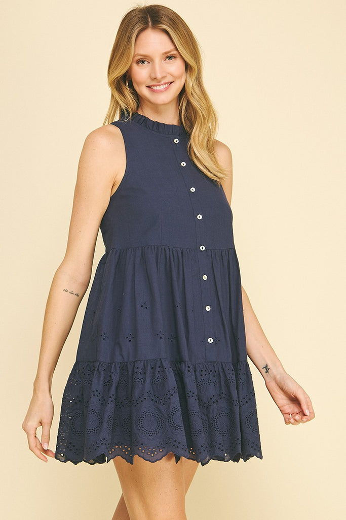 Navy Lady Mini Dress