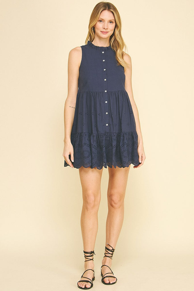 Navy Lady Mini Dress