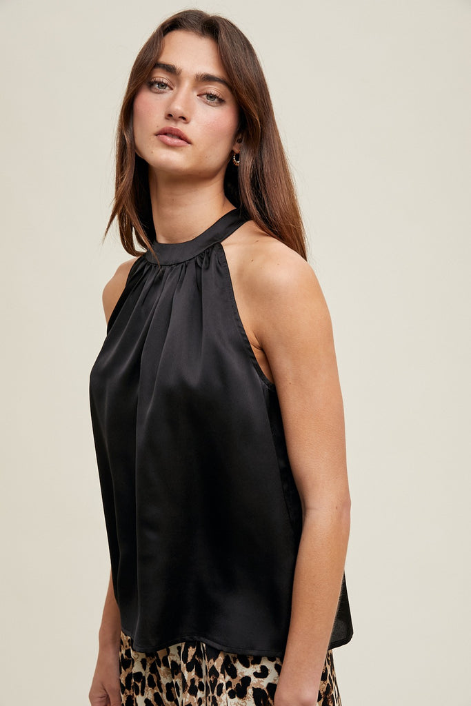 Satin Halter Blouse