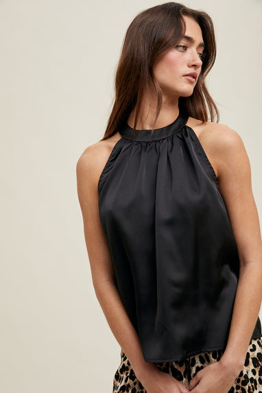 Satin Halter Blouse