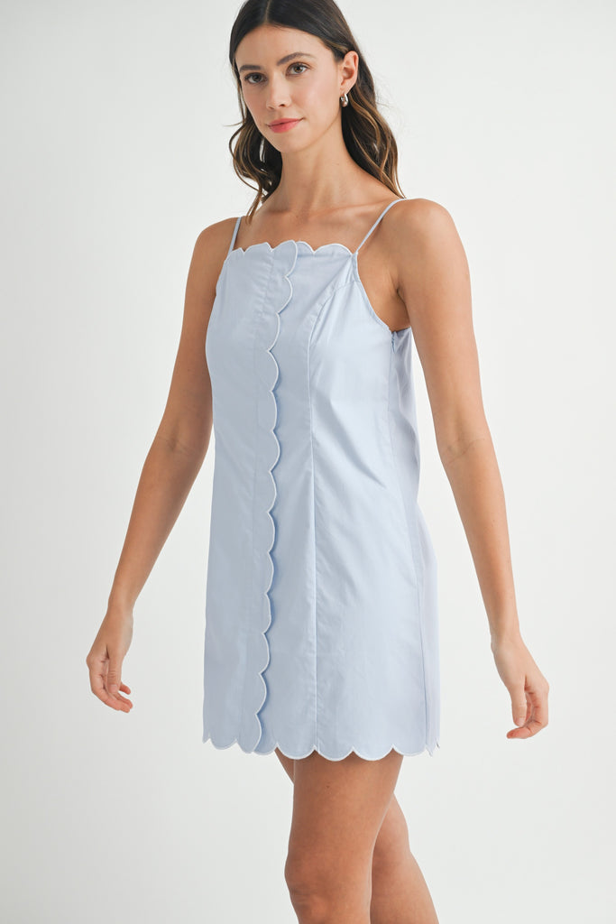 Mia Scalloped Mini Dress