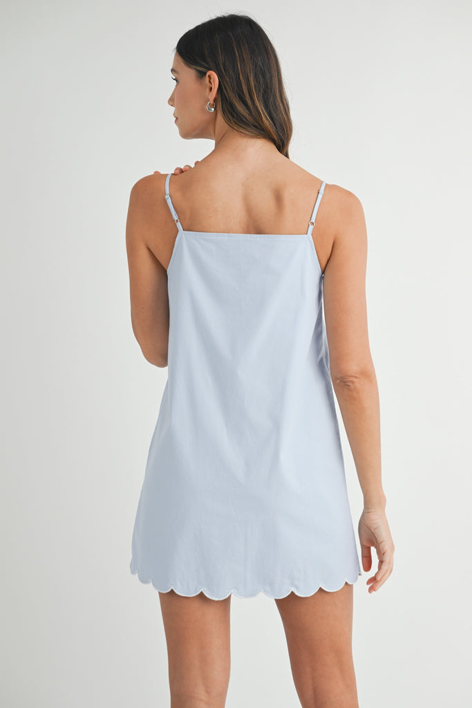 Mia Scalloped Mini Dress