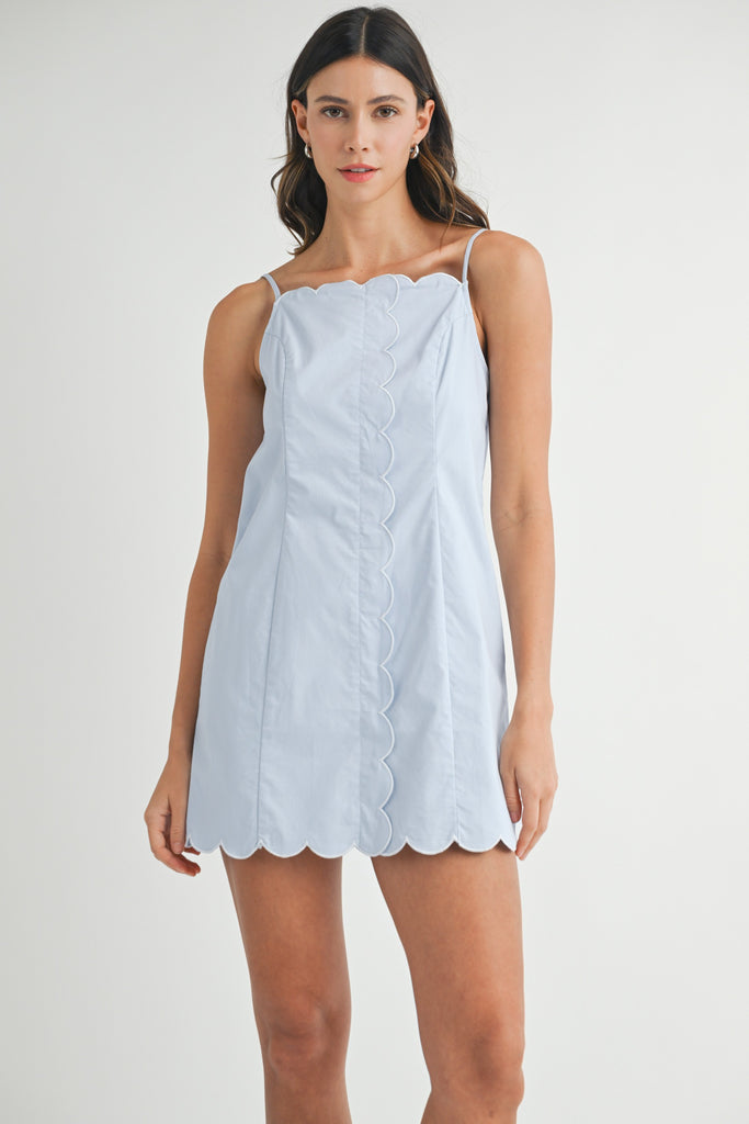 Mia Scalloped Mini Dress