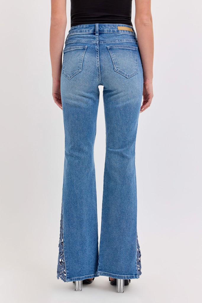 Crochet Flare Jeans