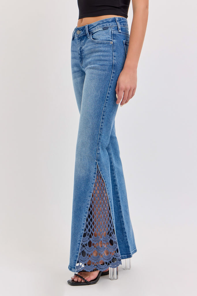 Crochet Flare Jeans