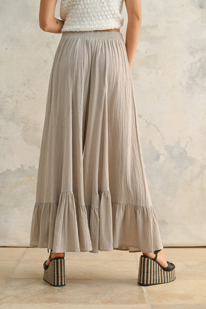 Wide Leg Ruffled Pants