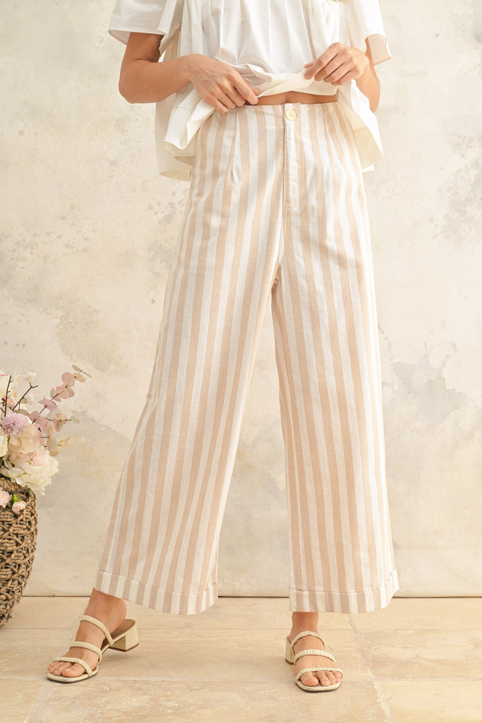 Linen Striped Trousers