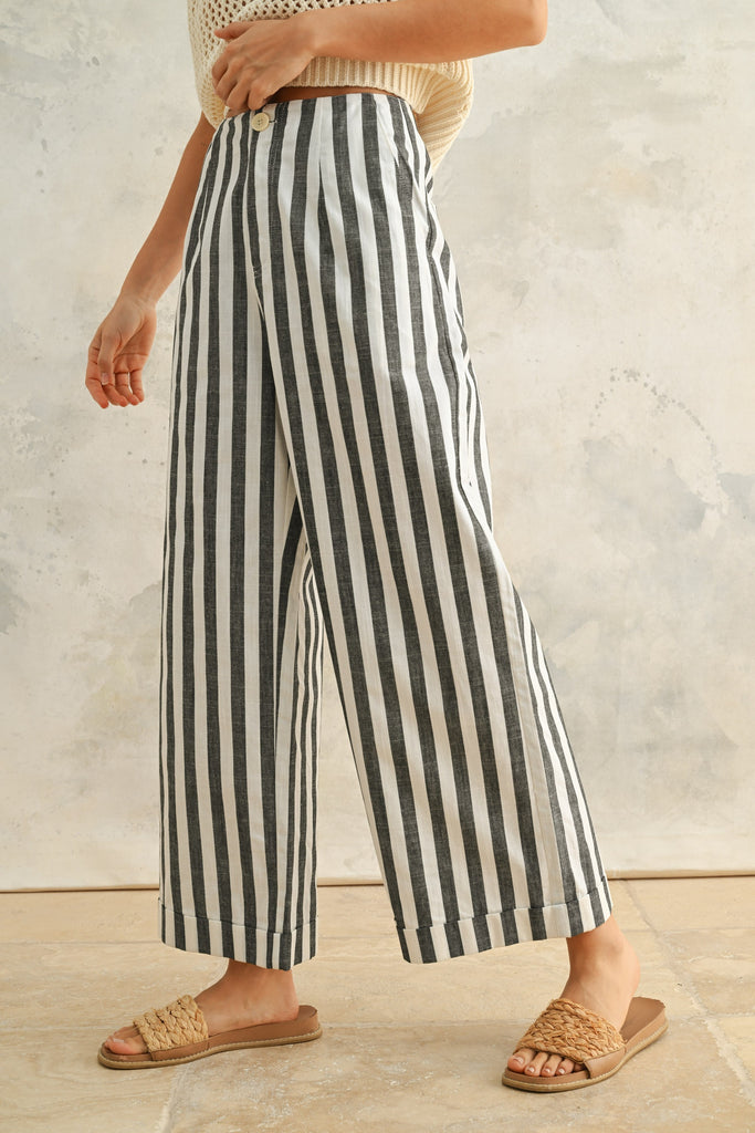 Linen Striped Trousers