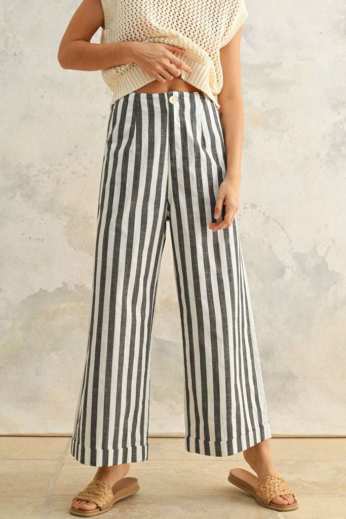 Linen Striped Trousers