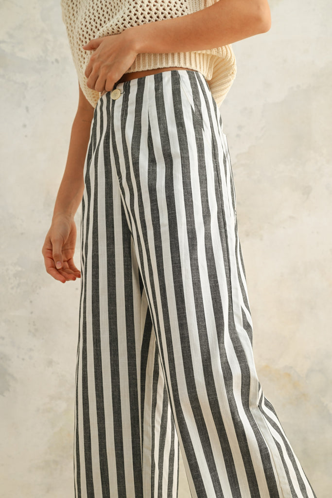 Linen Striped Trousers