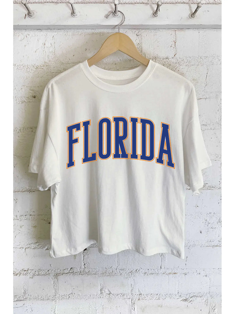 Florida Puff Graphic Long Crop Top