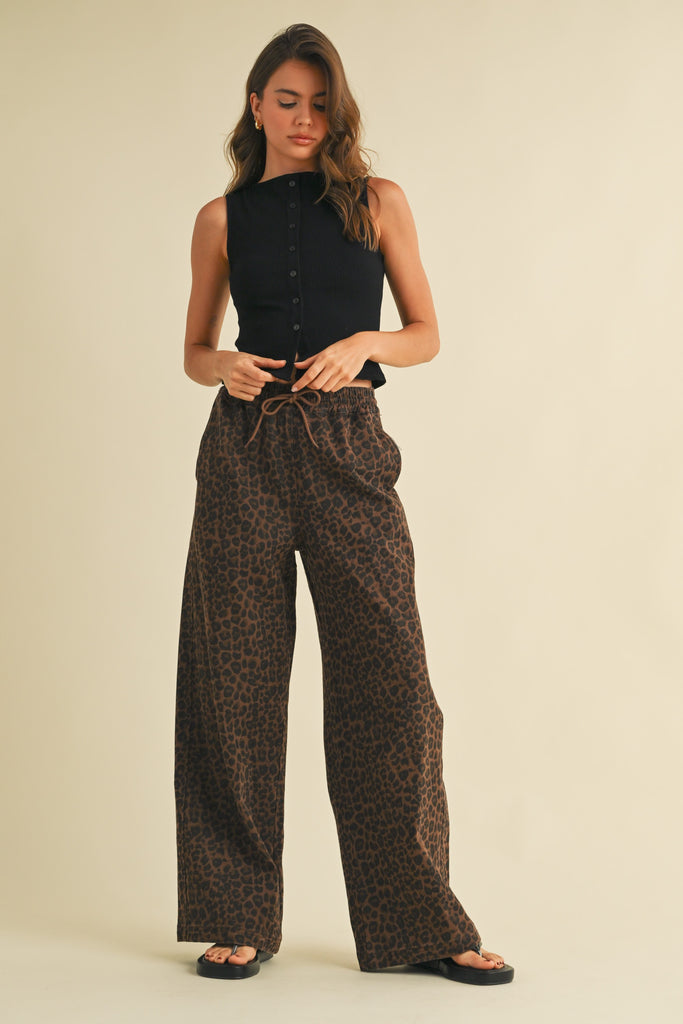 Leopard Track Pants