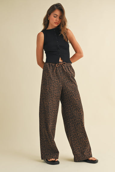 Leopard Track Pants