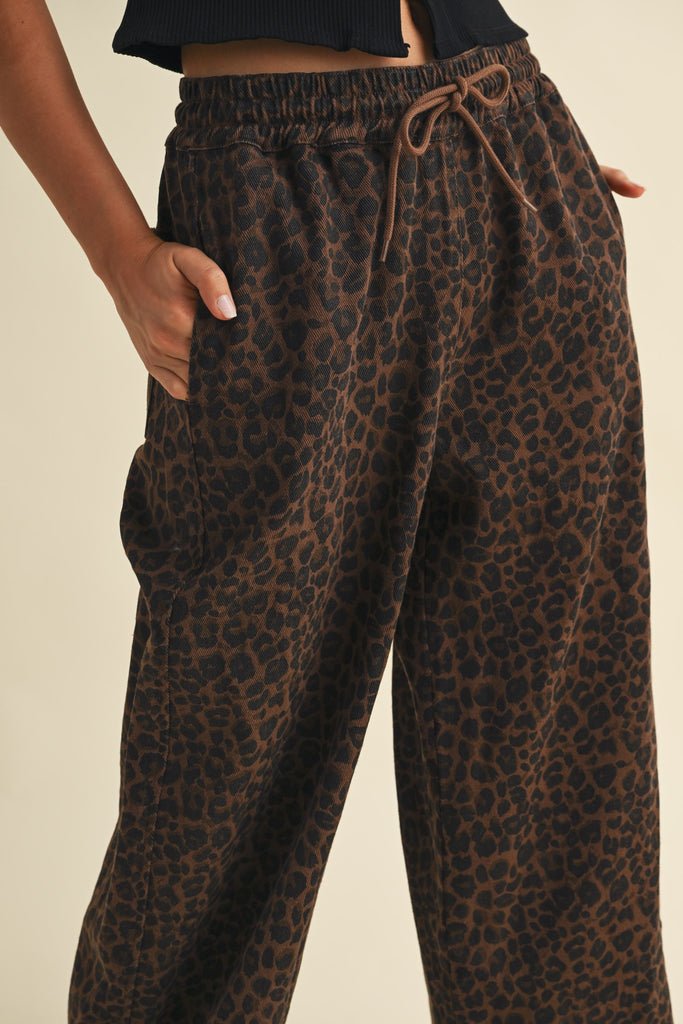 Leopard Track Pants