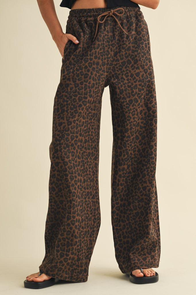 Leopard Track Pants