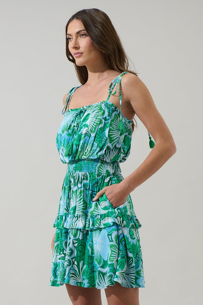 Tanti Floral Salta Ruffle Mini Dress