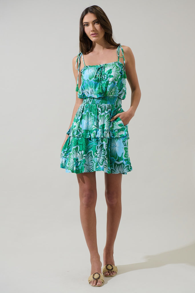 Tanti Floral Salta Ruffle Mini Dress