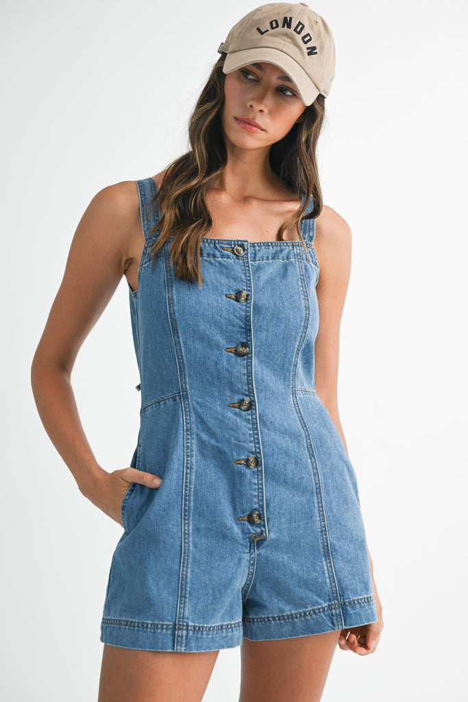 Delta Dawn Denim Romper