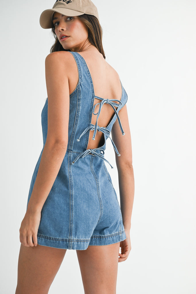 Delta Dawn Denim Romper