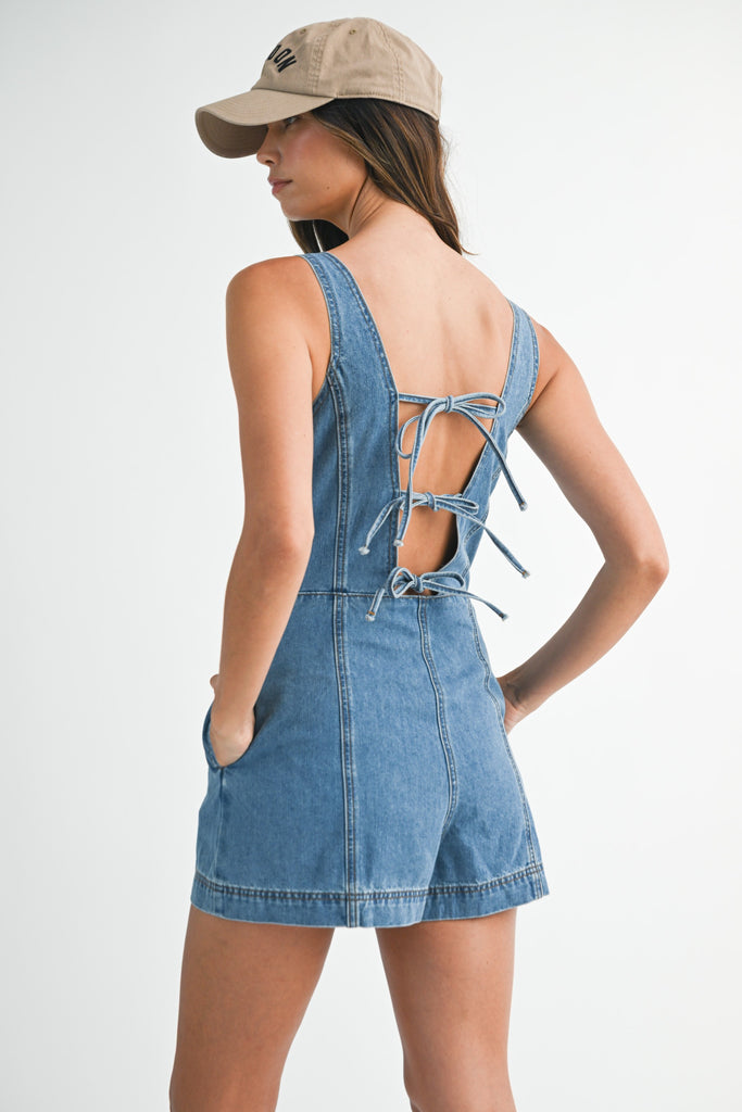 Delta Dawn Denim Romper