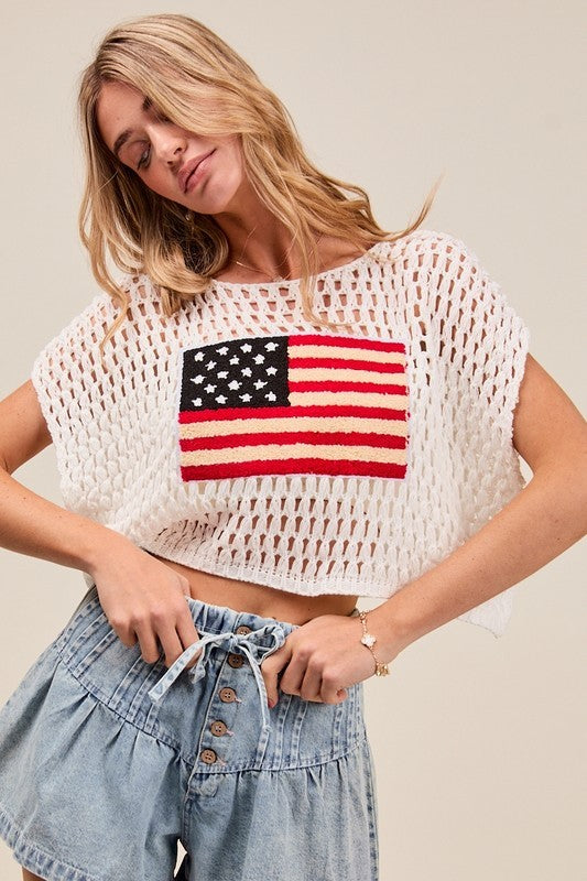 Fourth Of July America Flag Sweater