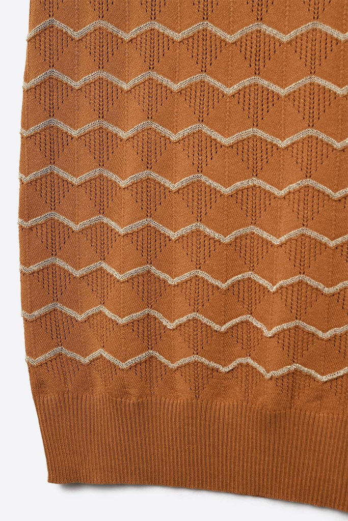 Golden Zigzag Sweater