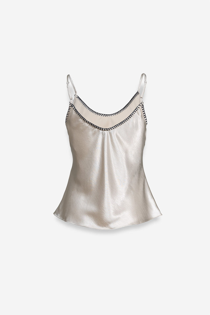 Whipstitch Satin Camisole