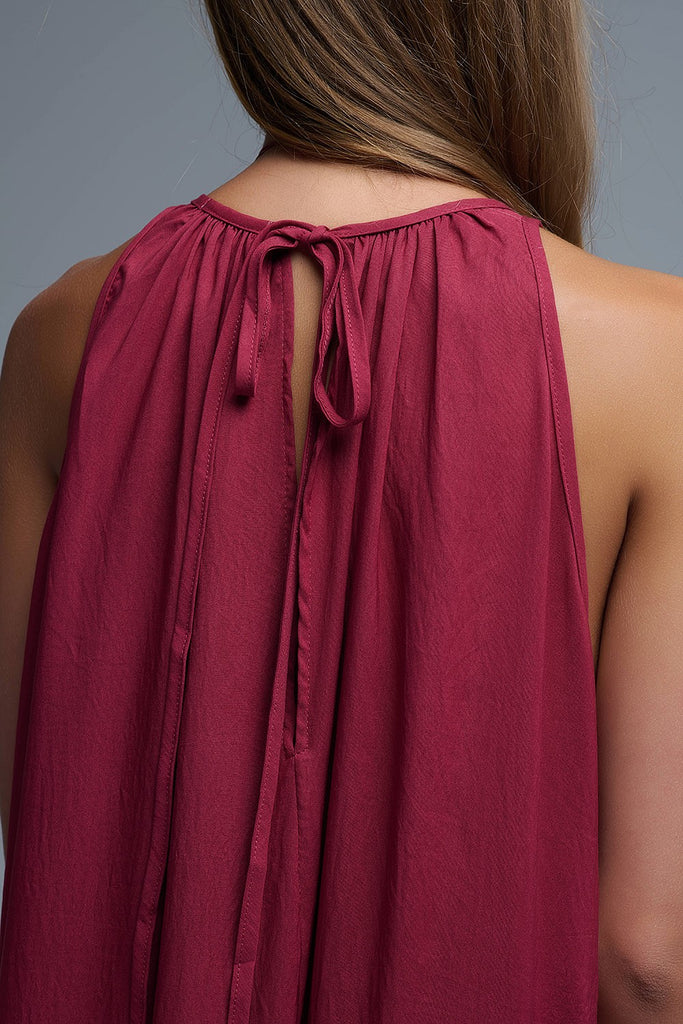 Halter Neck Maxi Dress Seam Detailing