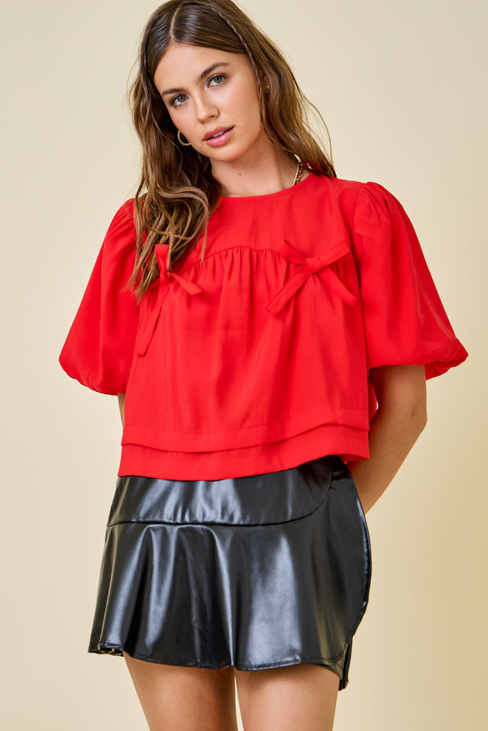 Bubble Sleeve Blouse