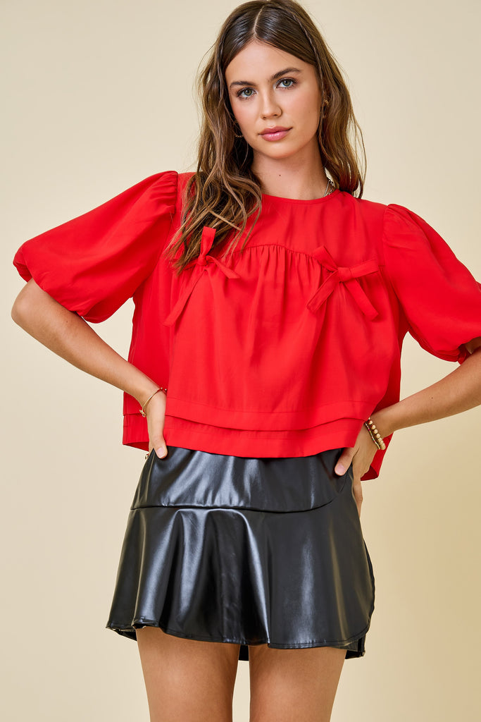 Bubble Sleeve Blouse