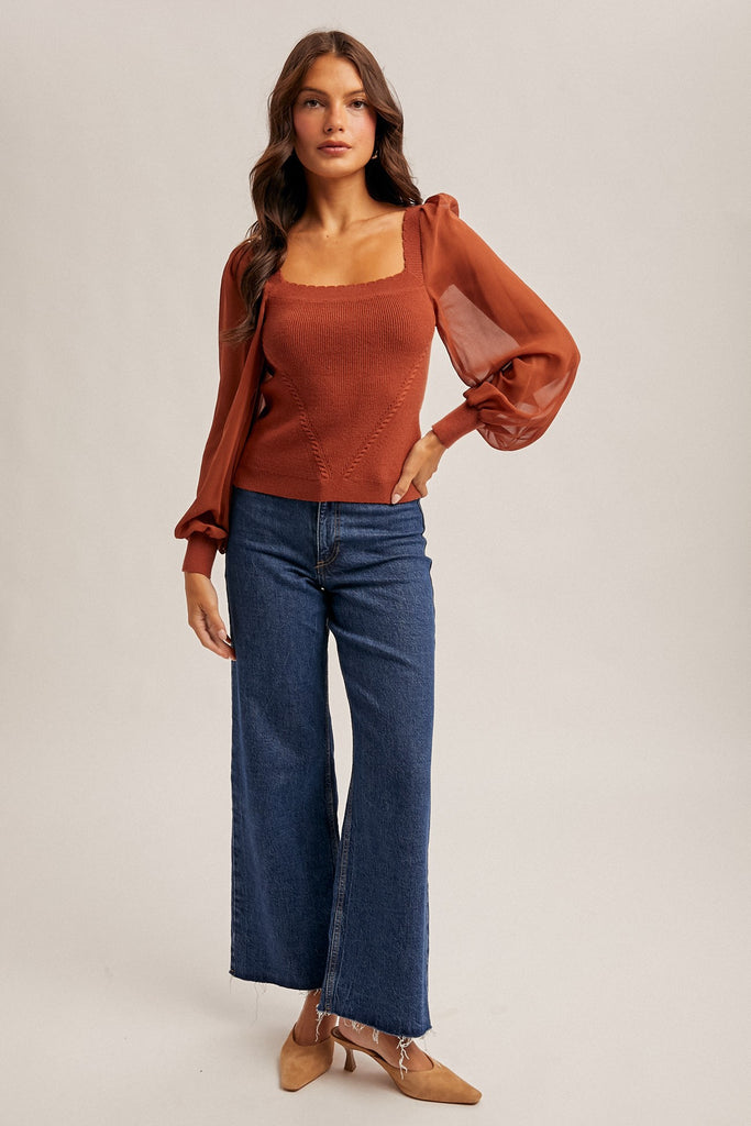 Karis Scalloped Sweater