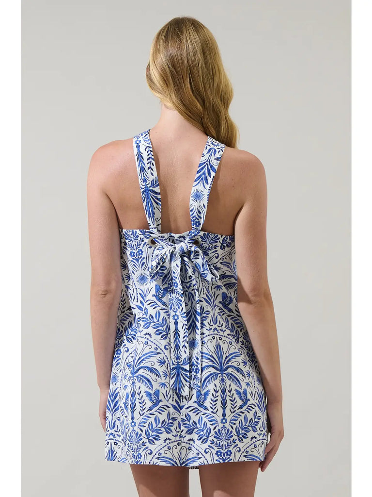Romina Tropical Amory Halter Mini Dress
