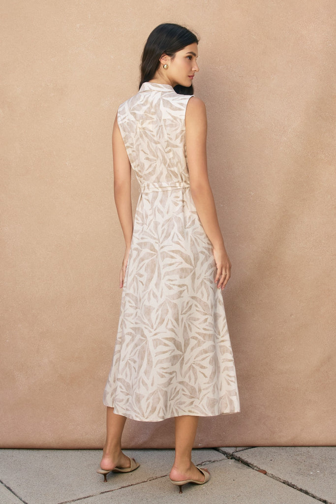 Driftwood Dreams Sleeveless Shirt Dress